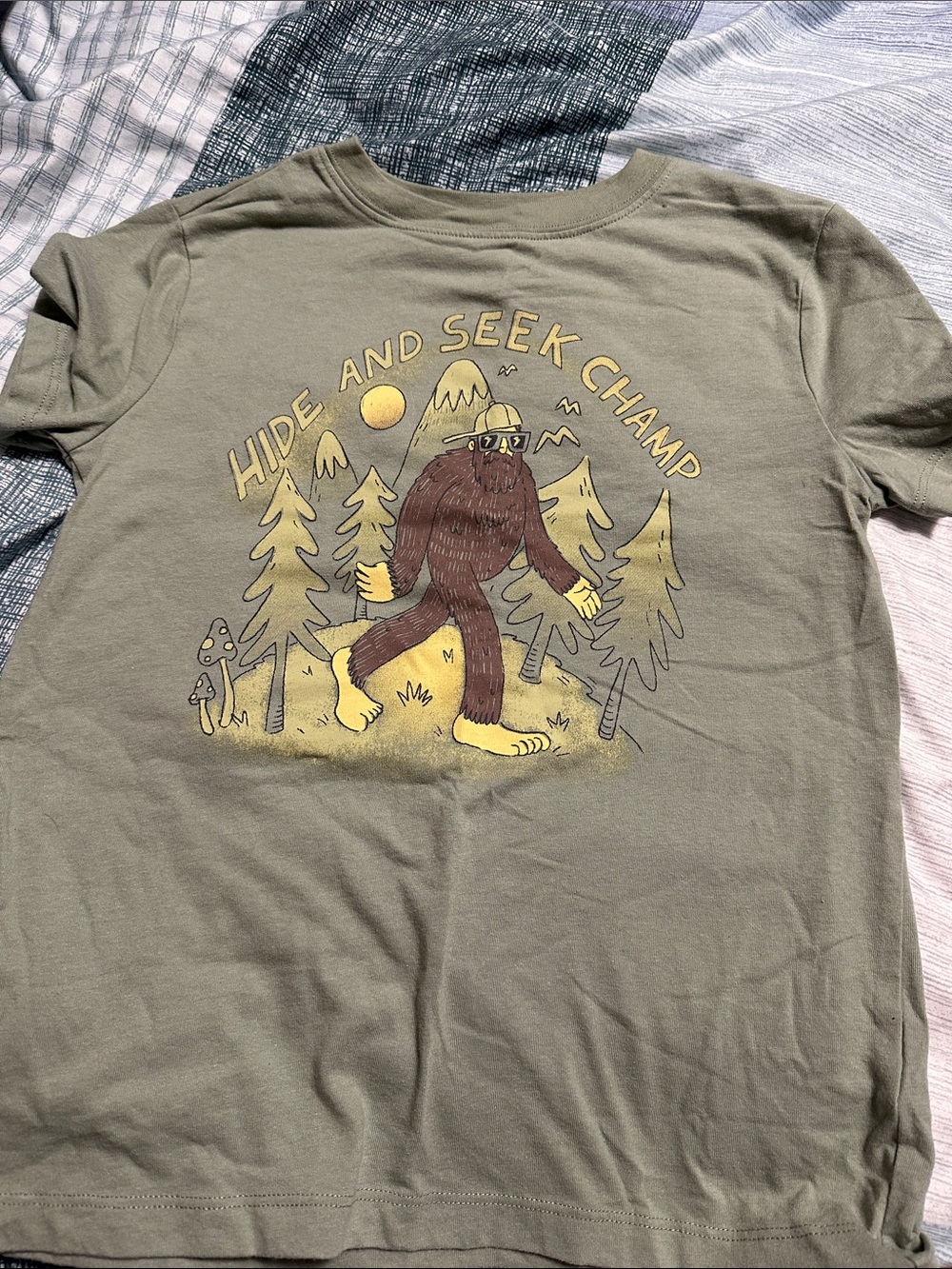 OshKosh B'gosh Olive Graphic Tee with Yellow Print